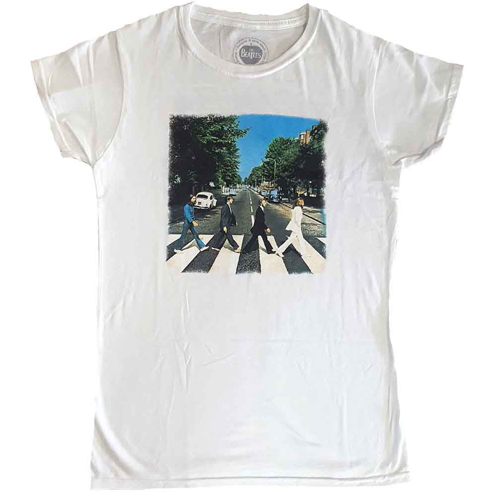 THE BEATLES - VINTAGE ABBEY ROAD - Ladies T-Shirt White