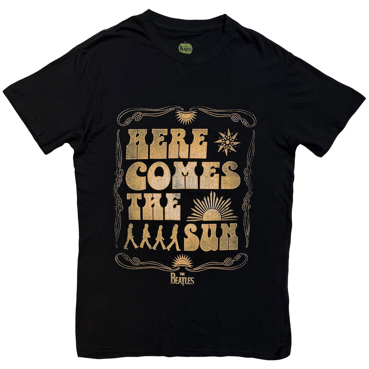 THE BEATLES - HERE COMES THE SUN - T-Shirt Black