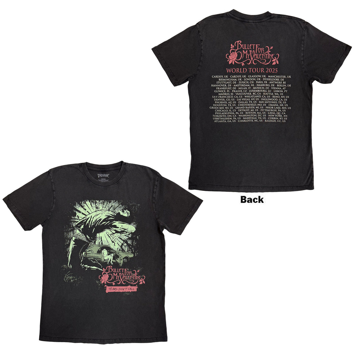 BULLET FOR MY VALENTINE - TEARS DON'T FALL - T-Shirt Black