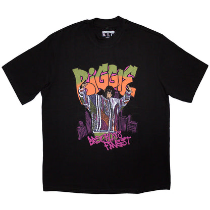 BIGGIE SMALLS - CARTOON GRAFFITI - Oversized Boxy T-Shirt Black