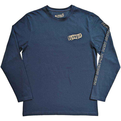 BLONDIE - NYC '77 - Long Sleeve T-Shirt Blue