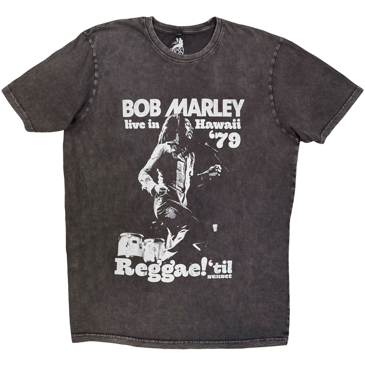 BOB MARLEY - HAWAII - Stone Wash T-Shirt Grey
