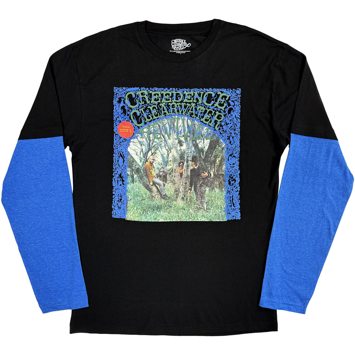 CREEDENCE CLEARWATER REVIVAL - CCR ALBUM - Layered Long Sleeve T-Shirt Black, Blue