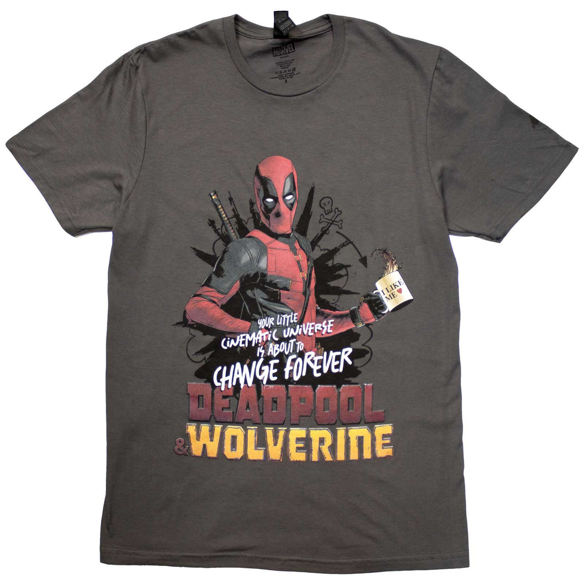 MARVEL COMICS - DEADPOOL & WOLVERINE CHANGE UNIVERSE - T-Shirt Grey