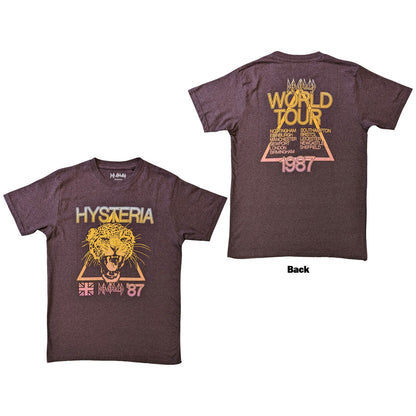 DEF LEPPARD - HYSTERIA WORLD TOUR - T-Shirt Brown