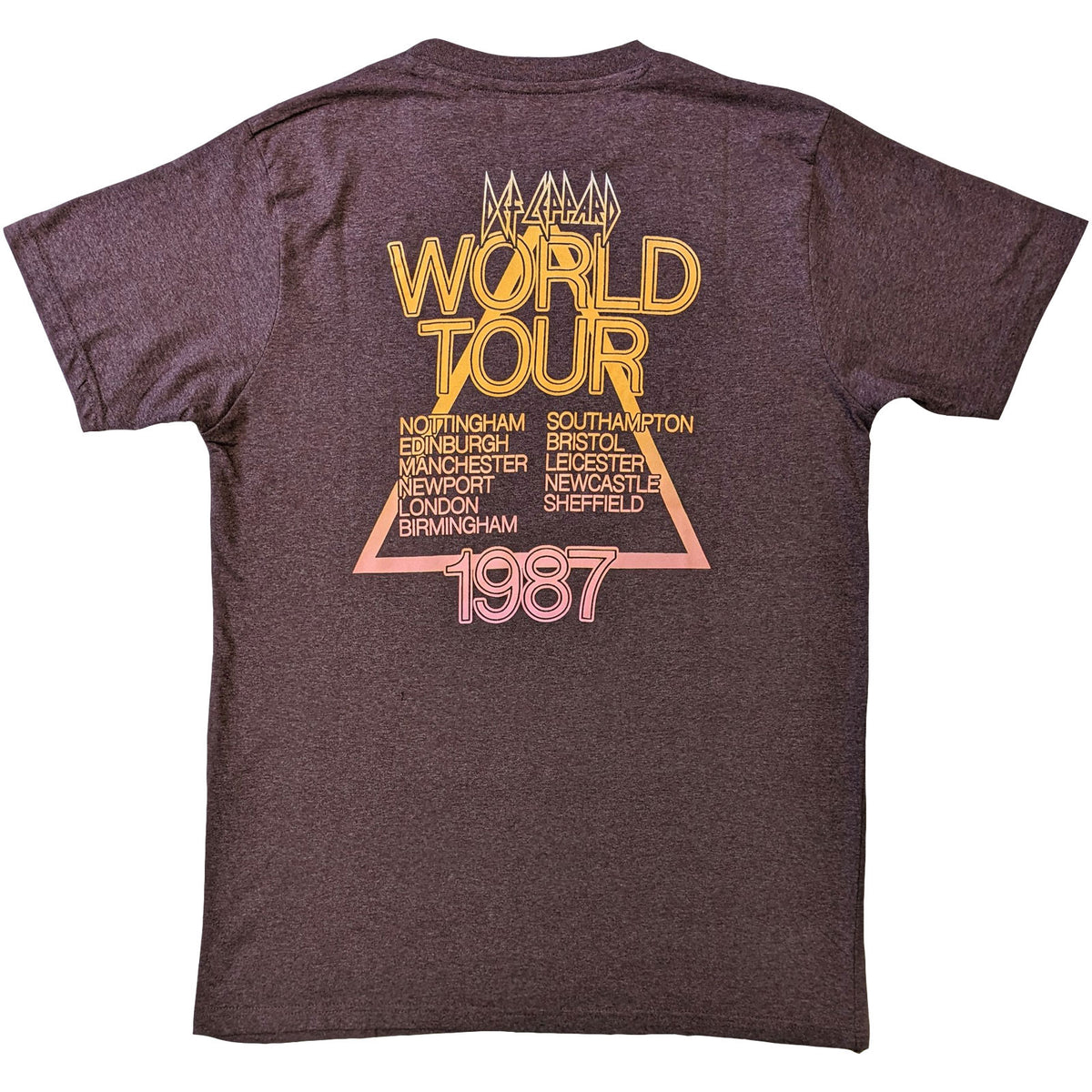 DEF LEPPARD - HYSTERIA WORLD TOUR - T-Shirt Brown