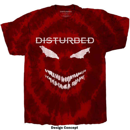 DISTURBED - SCARY FACE - T-Shirt Red
