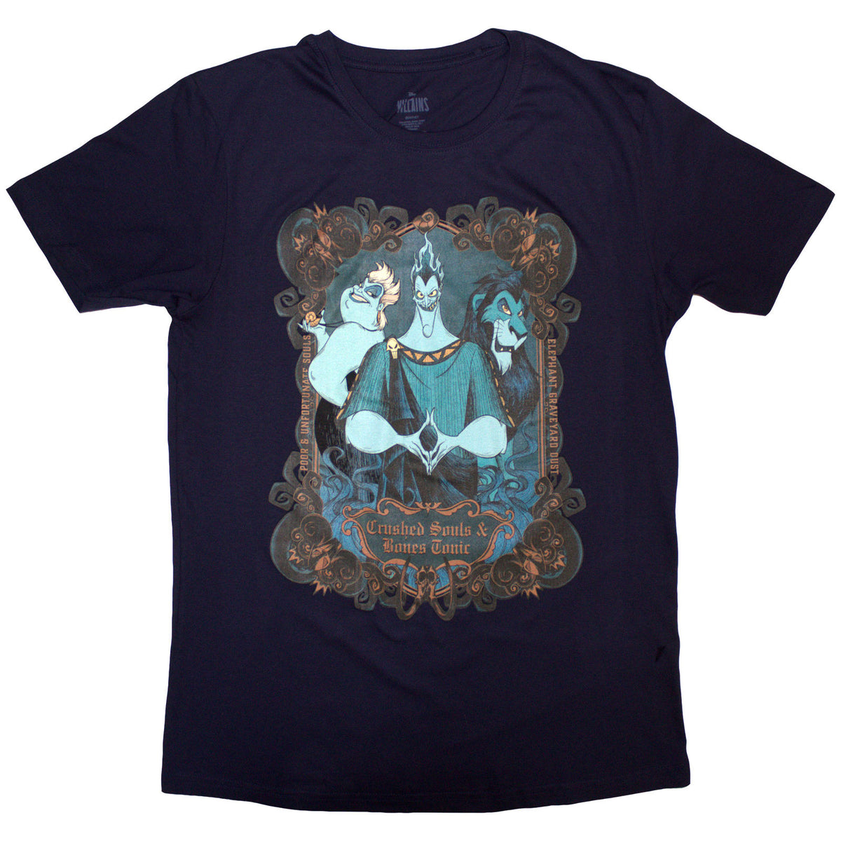 DISNEY - VILLAINS CRUSHED SOULS - T-Shirt Blue