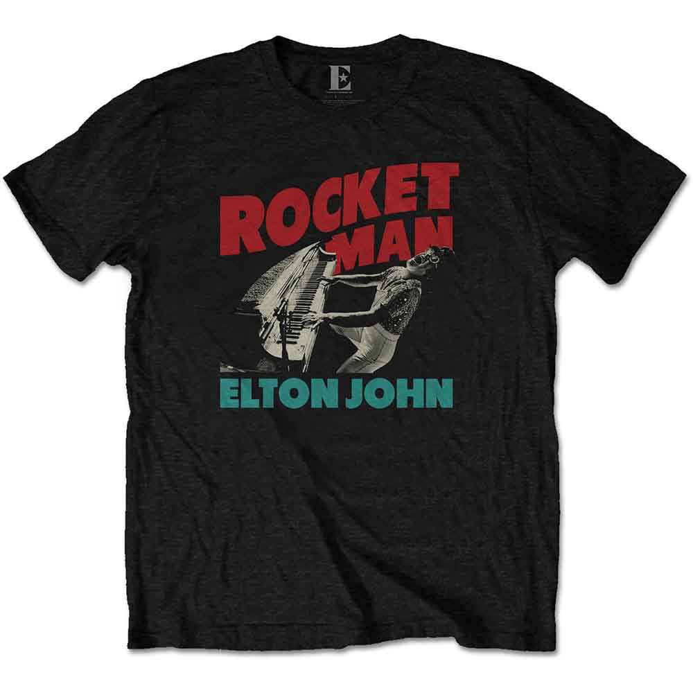 ELTON JOHN - ROCKETMAN PIANO - T-Shirt Black