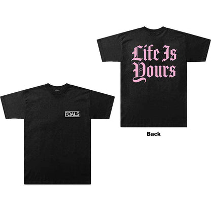 FOALS - LIFE IS YOURS TEXT - T-Shirt Black