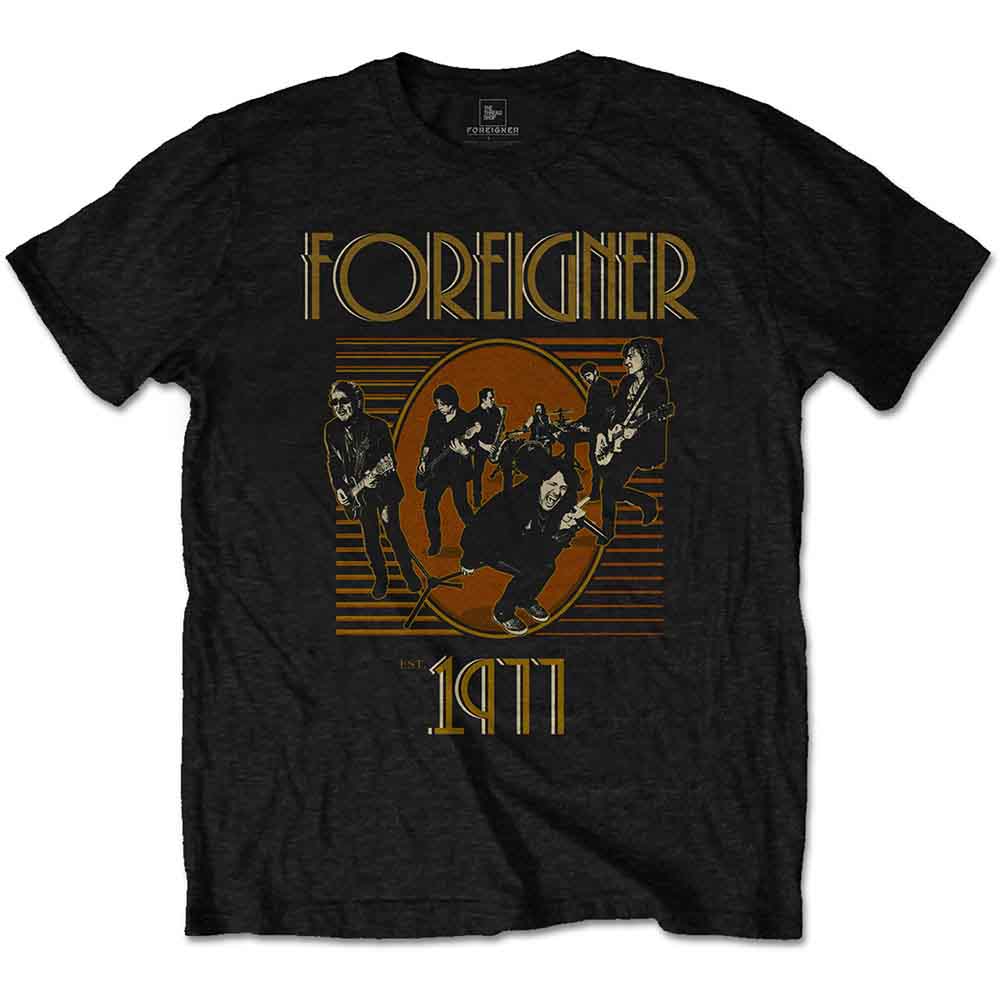 FOREIGNER - EST. 1977 - T-Shirt Black