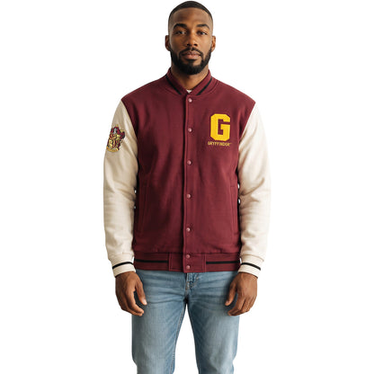 HARRY POTTER - GRYFFINDOR VARSITY - Baseball Jacket Dk Maroon Contrast Slvs B