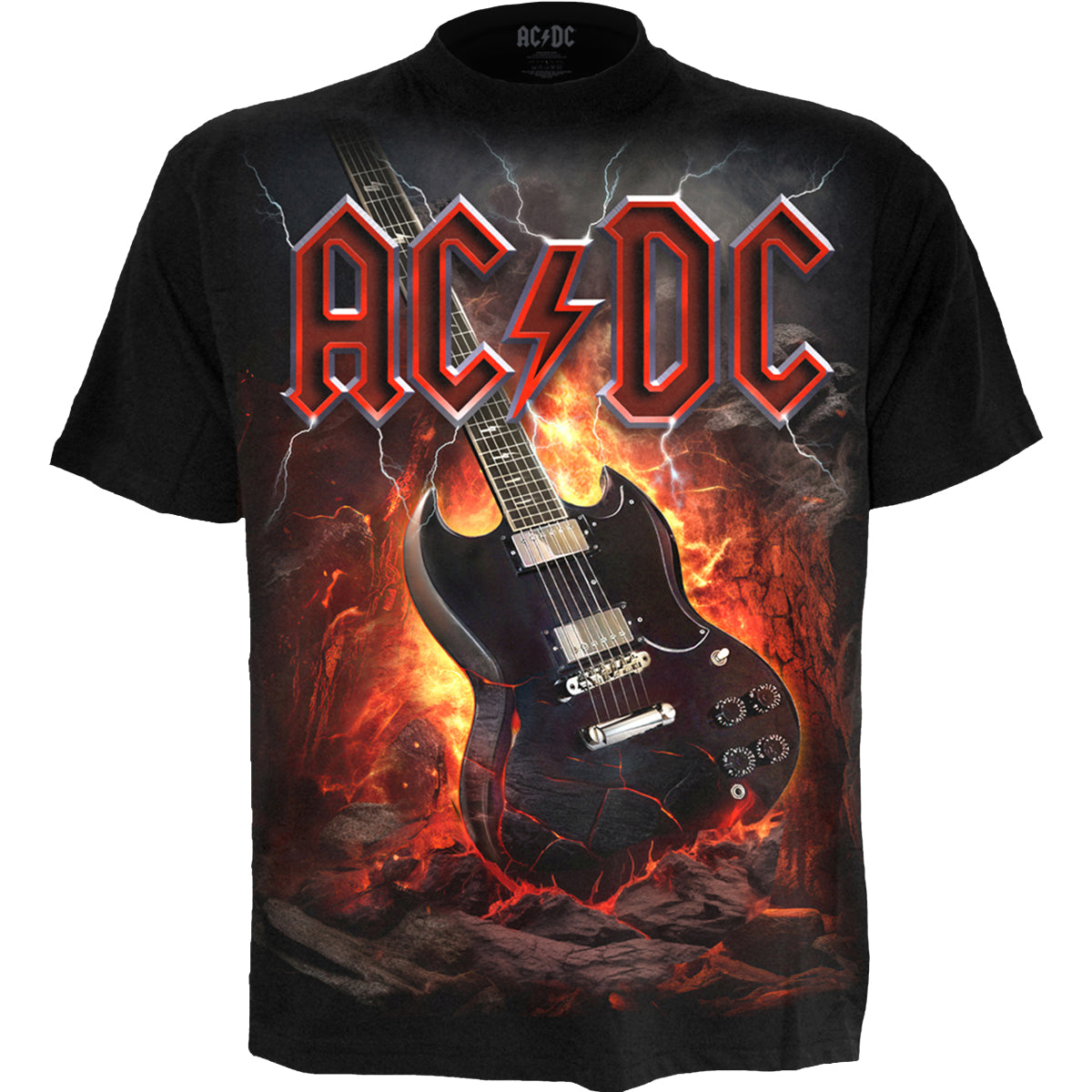 AC/DC - MOLTEN METAL - Front Print T-Shirt Black