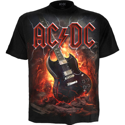 AC/DC - MOLTEN METAL - Front Print T-Shirt Black