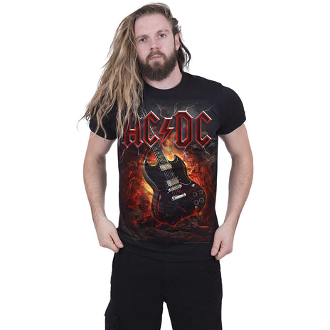 AC/DC - MOLTEN METAL - Front Print T-Shirt Black