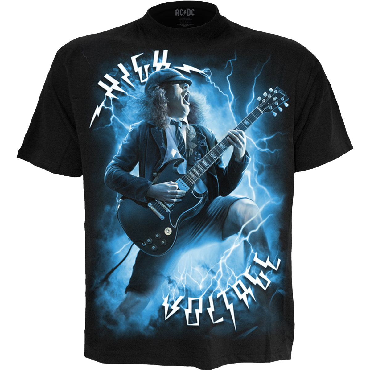AC/DC - HIGH VOLTAGE - Front Print T-Shirt Black