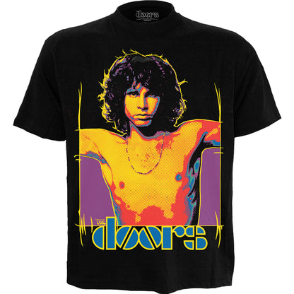 THE DOORS - LIGHT MY FIRE - Front Print T-Shirt Black