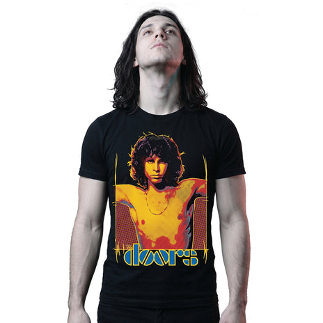 THE DOORS - LIGHT MY FIRE - Front Print T-Shirt Black