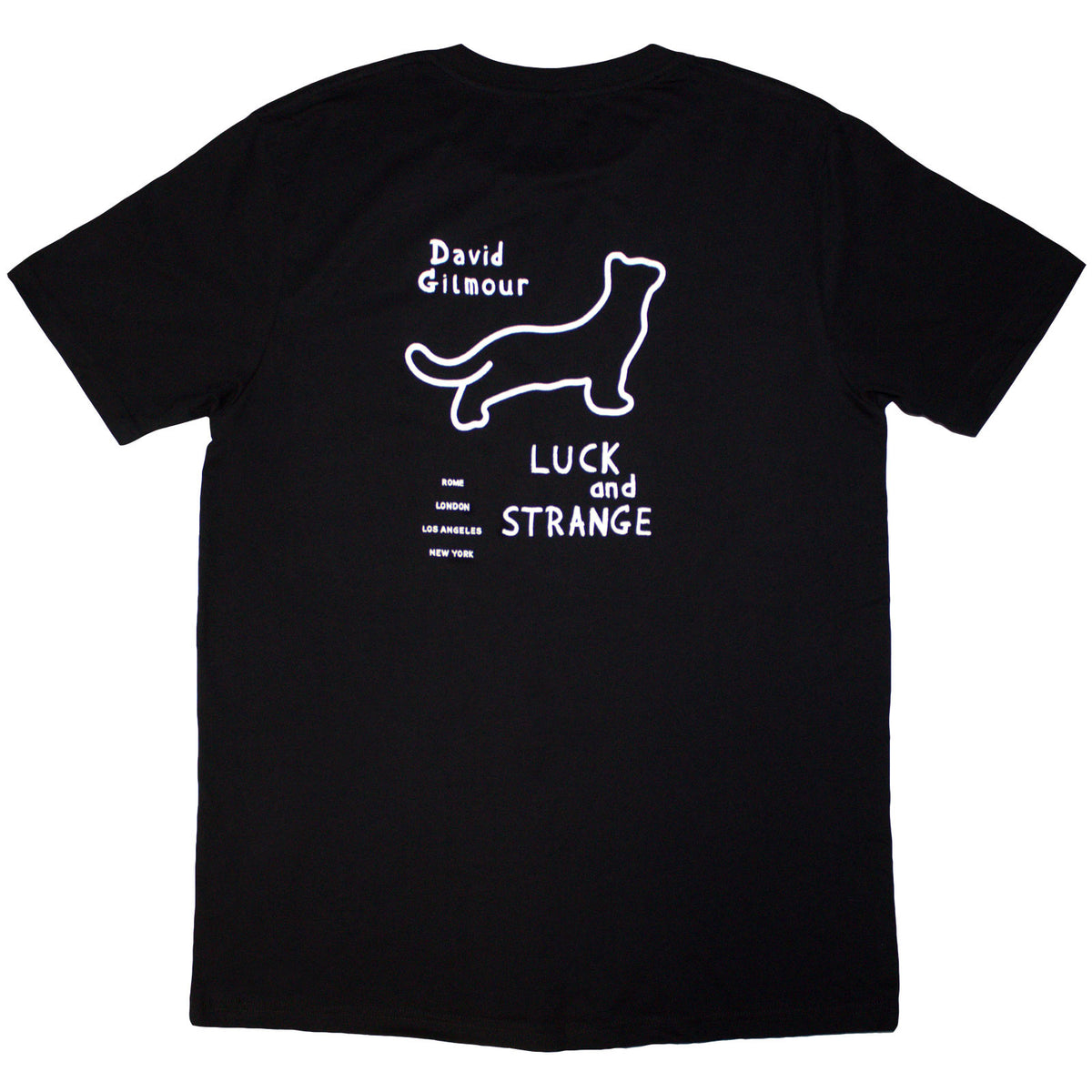 DAVID GILMOUR - LUCK & STRANGE BLACK CAT STRAT - T-Shirt Black