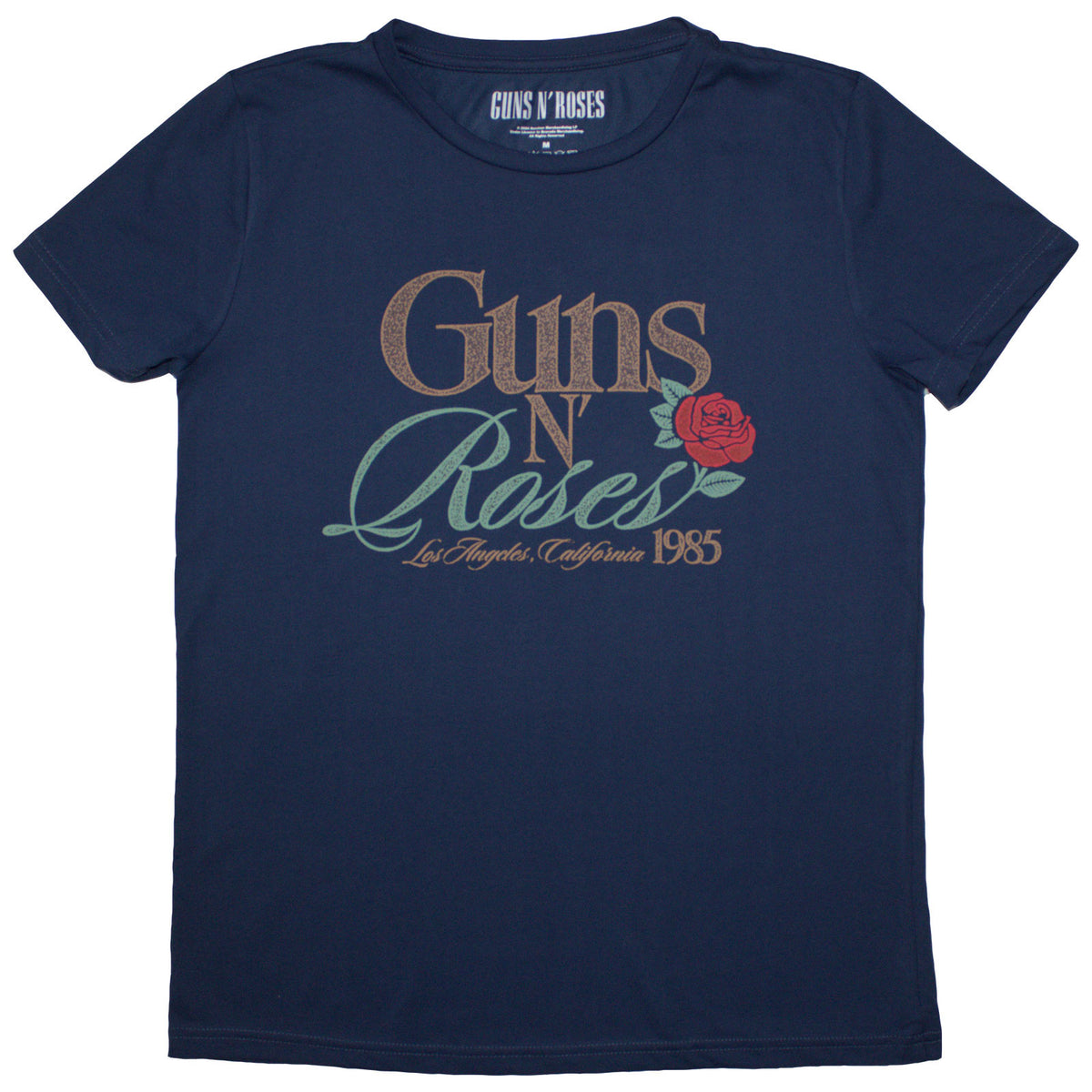 GUNS N' ROSES - CALIFORNIA 1985 - Ladies T-Shirt Blue