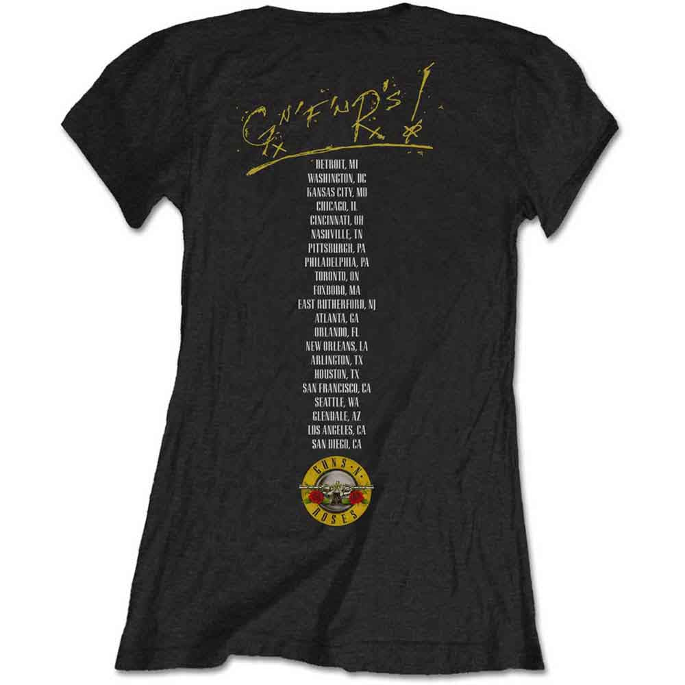 GUNS N' ROSES - NOT IN THIS LIFETIME TOUR - Ladies T-Shirt Black