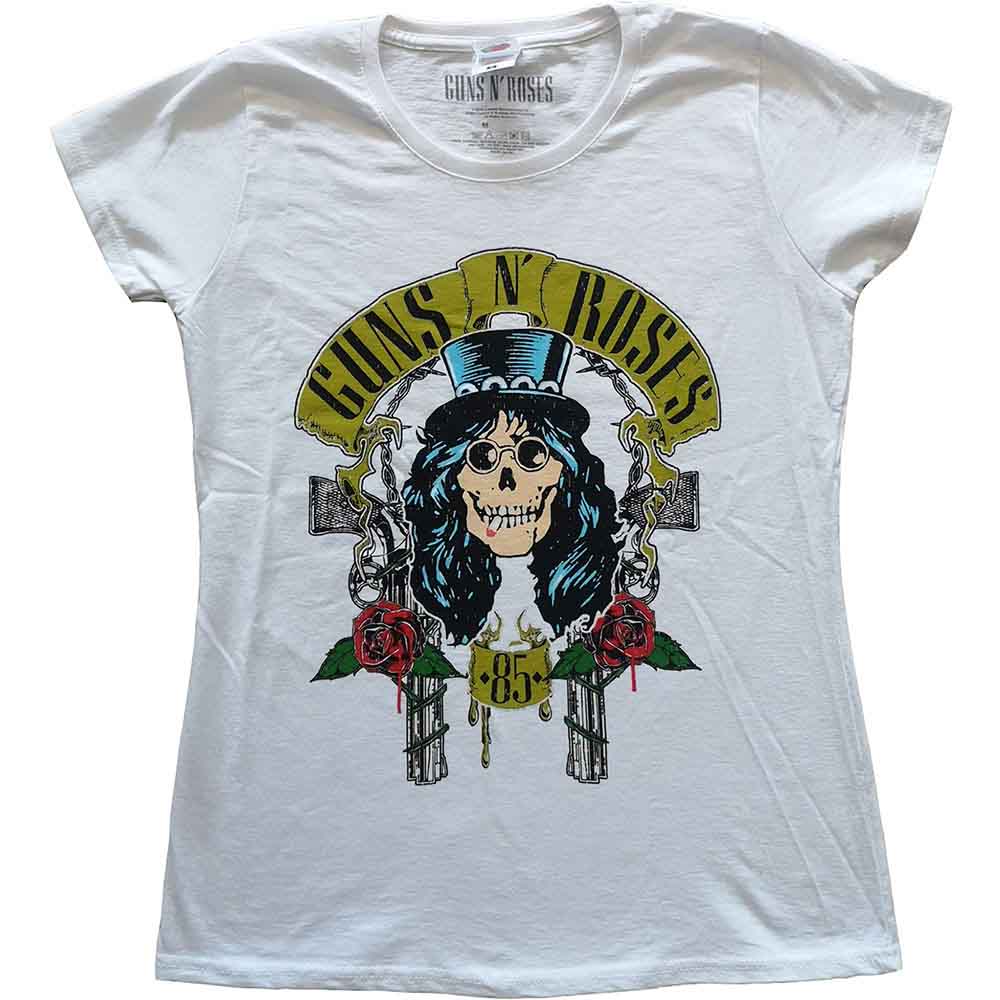 GUNS N' ROSES - SLASH '85 - Ladies T-Shirt White