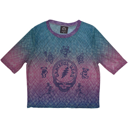 GRATEFUL DEAD - DEAD EGYPTIAN GRADIENT - Ladies Crop Top Blue
