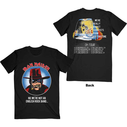 IRON MAIDEN - NOT AN ENGLISH ROCK BAND - T-Shirt Black