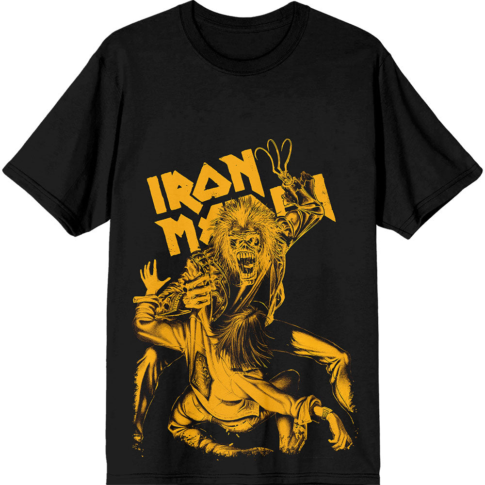 IRON MAIDEN - NO PRAYER CLAW JUMBO YELLOW - T-Shirt Black