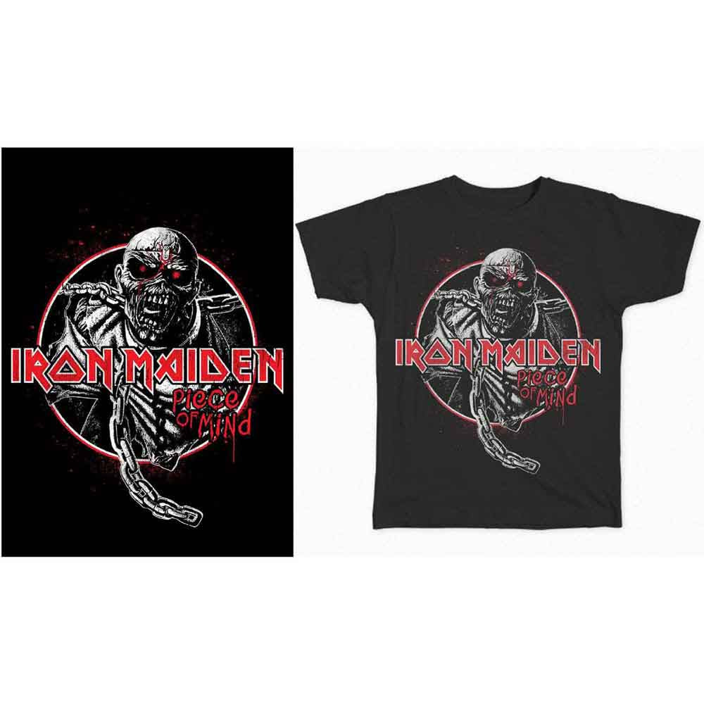 IRON MAIDEN - PIECE OF MIND CIRCLE - T-Shirt Black