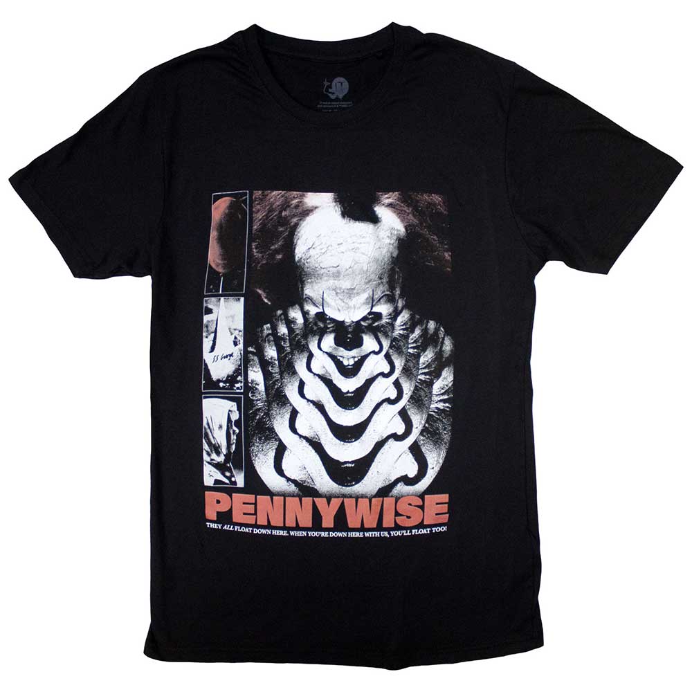 IT - PENNYWISE YOU'LL NEVER FLOAT TOO - T-Shirt Black