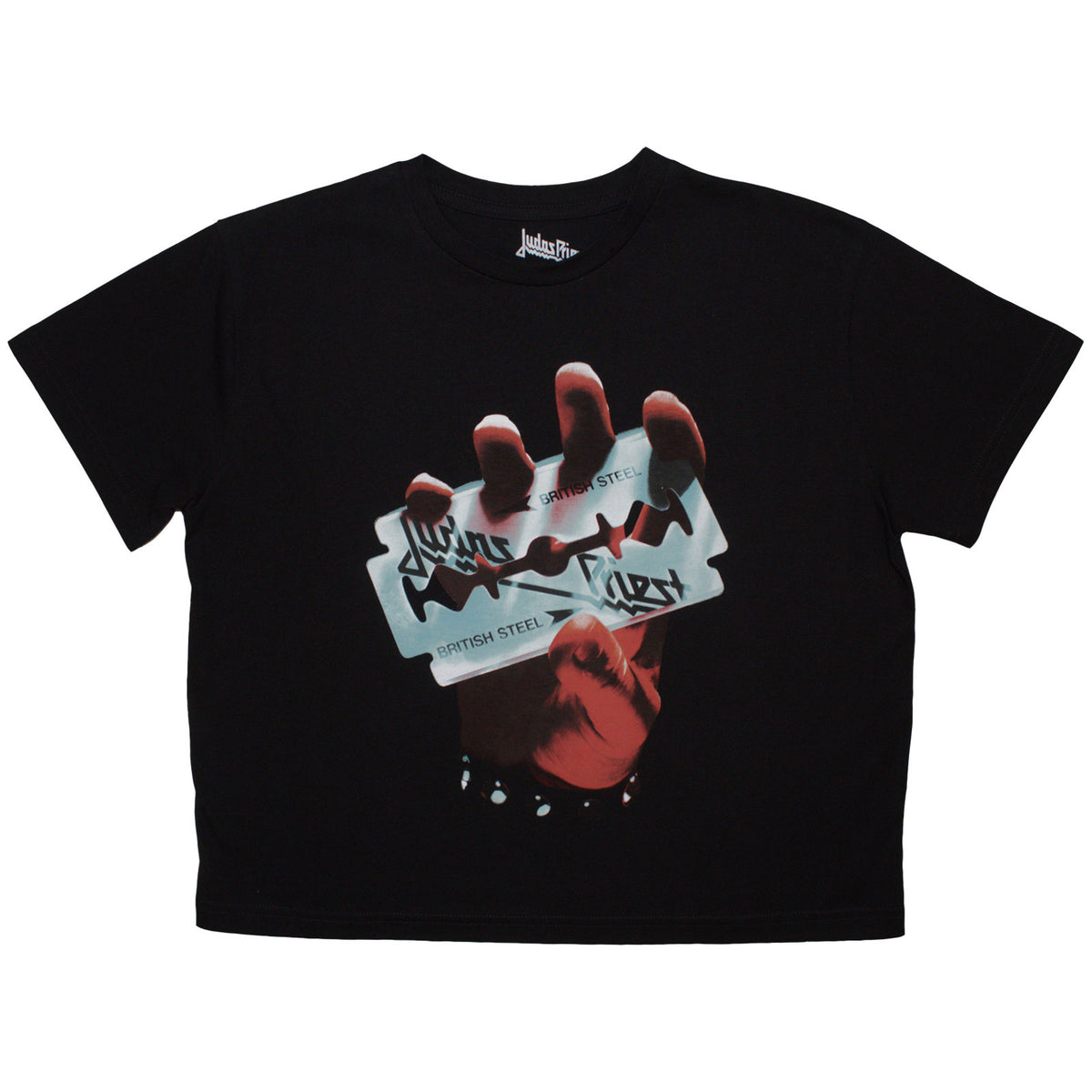 JUDAS PRIEST - BRITISH STEEL - Ladies Crop Top Black