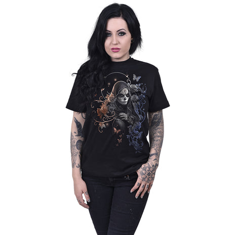 GOTHIC GRACE - Front Print T-Shirt Black