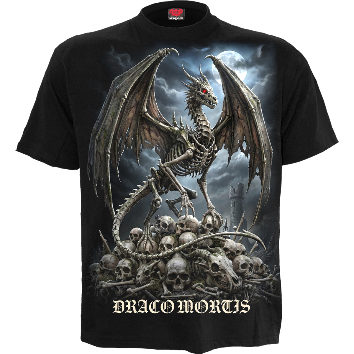 DRACO MORTIS  - Front Print T-Shirt Black