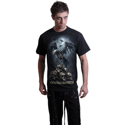 CORVUS MORTIS  - Front Print T-Shirt Black