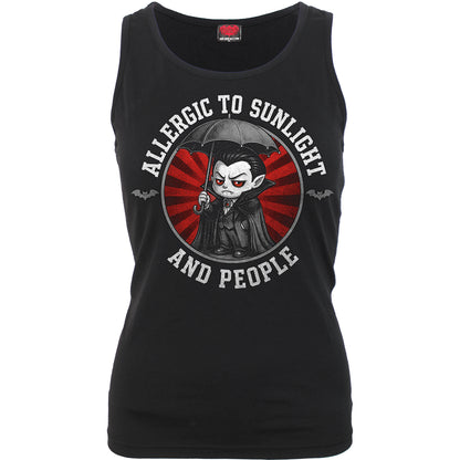ALLERGIES - Razor Back Top Black