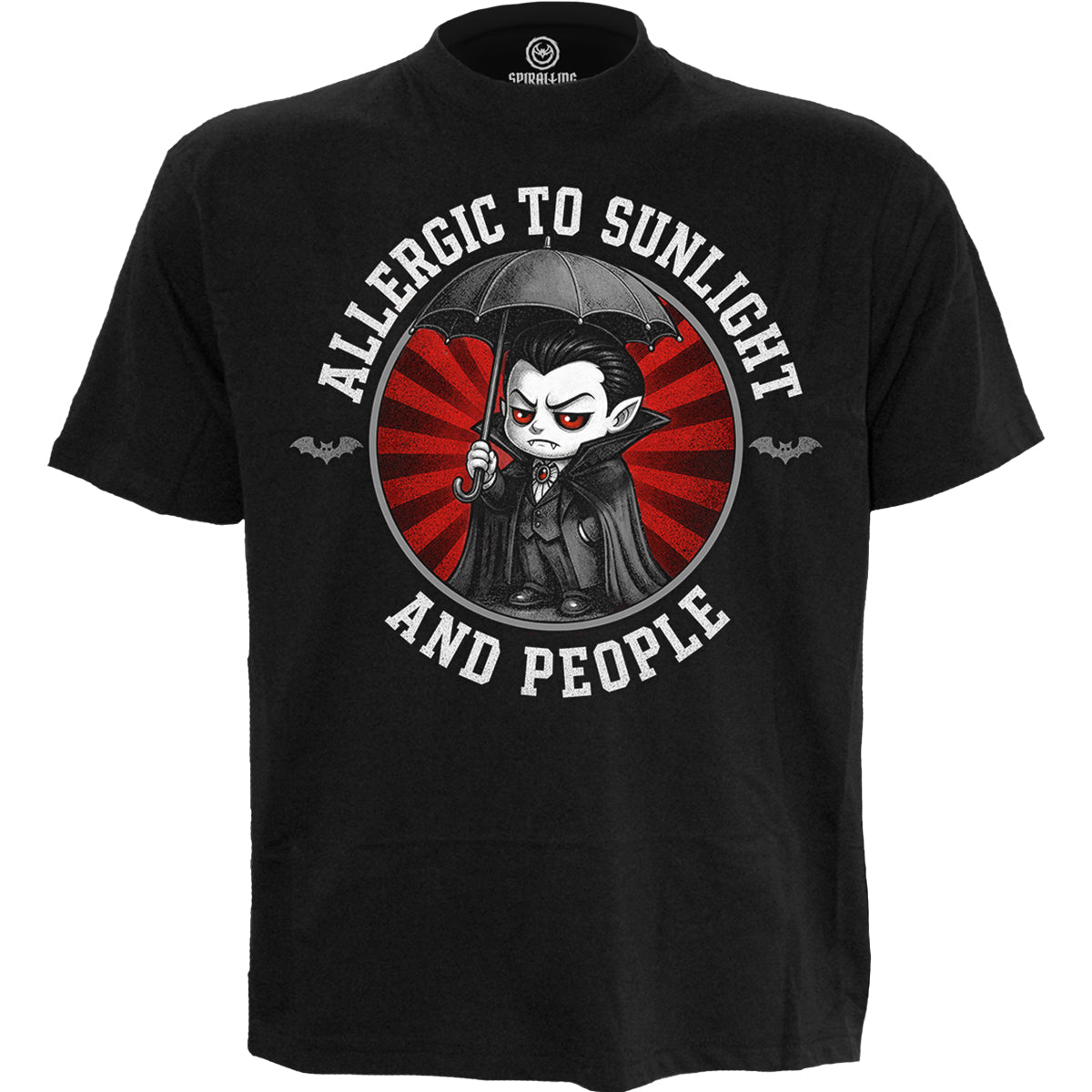 ALLERGIES - Front Print T-Shirt Black