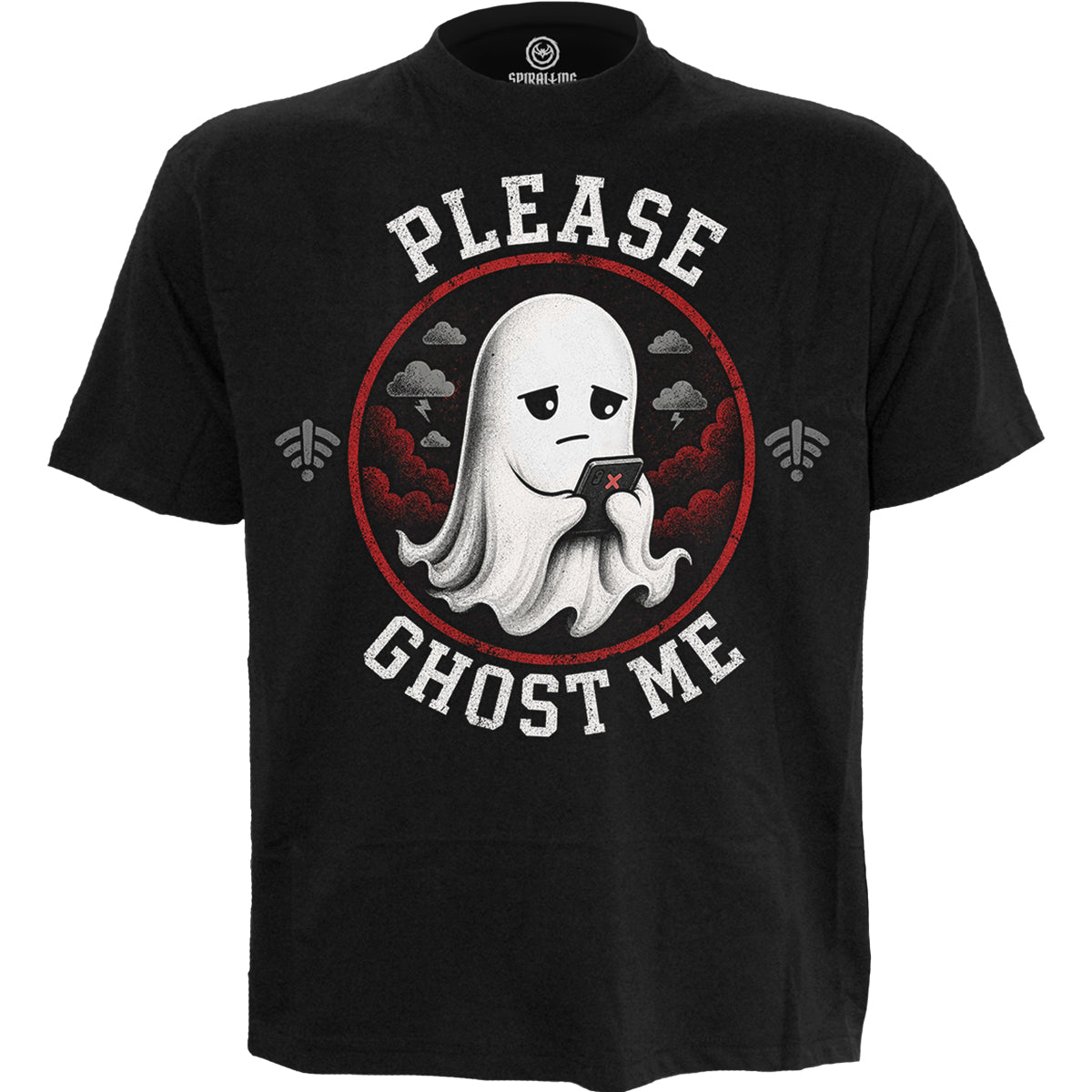 GHOST ME  - Front Print T-Shirt Black