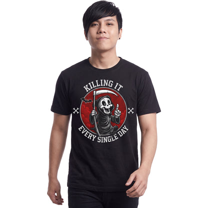 KILLING IT - Front Print T-Shirt Black