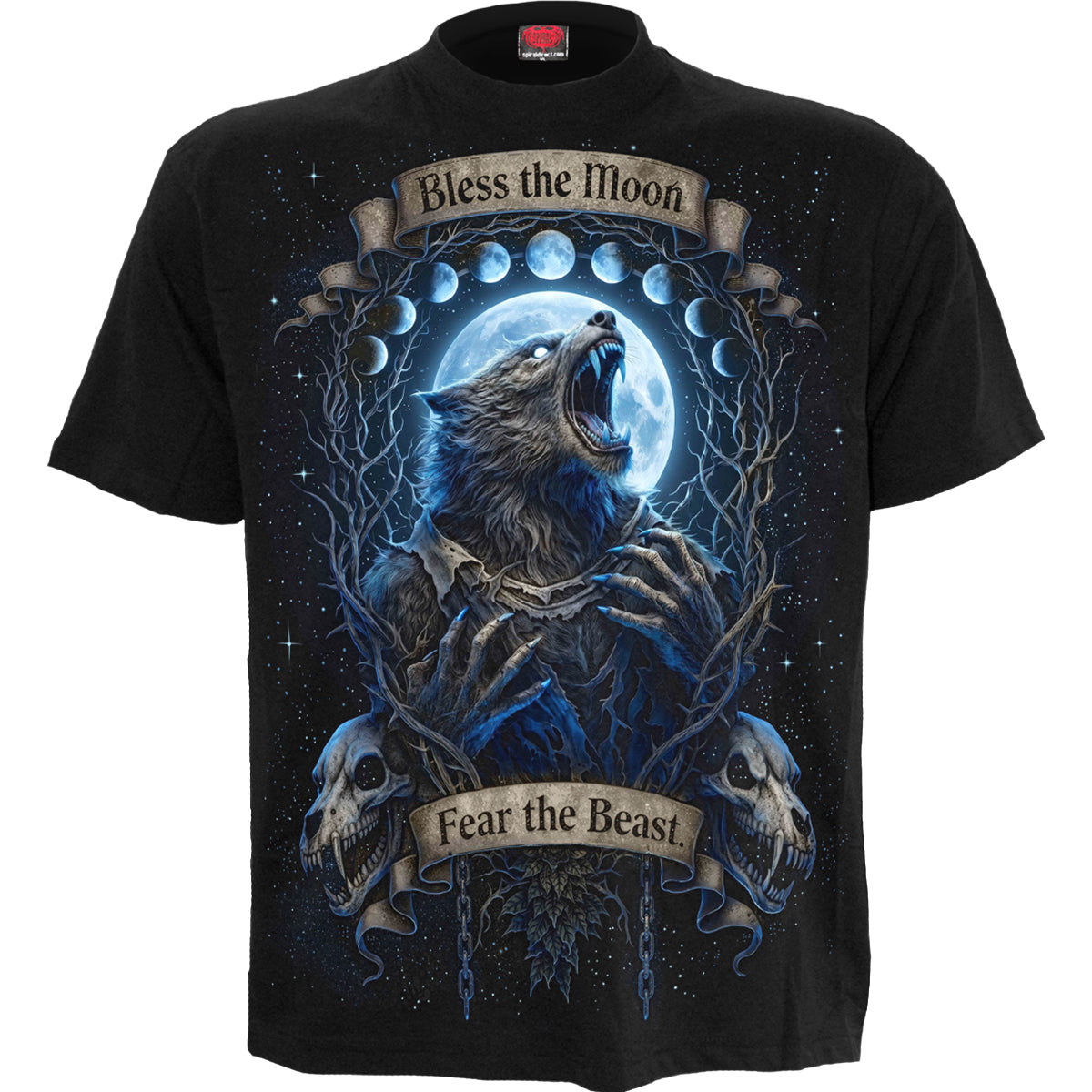 FEAR THE BEAST - Front Print T-Shirt Black