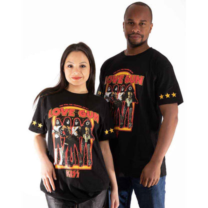 KISS - LOVE GUN STARS - T-Shirt Black