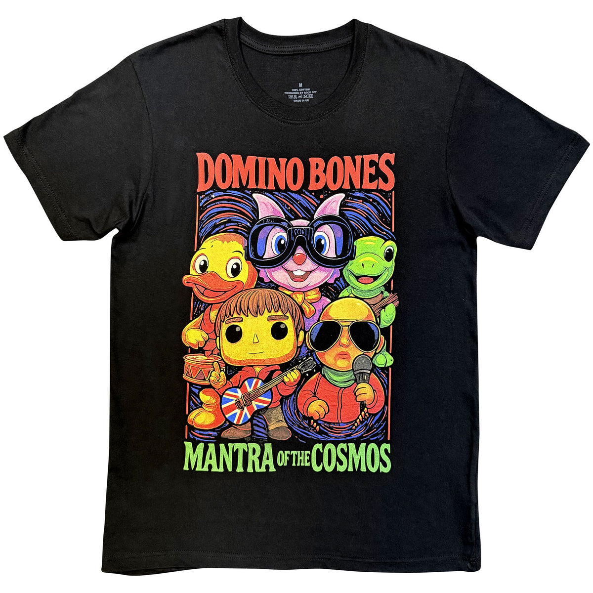 MANTRA OF THE COSMOS - DOMINO BONES - T-Shirt Black