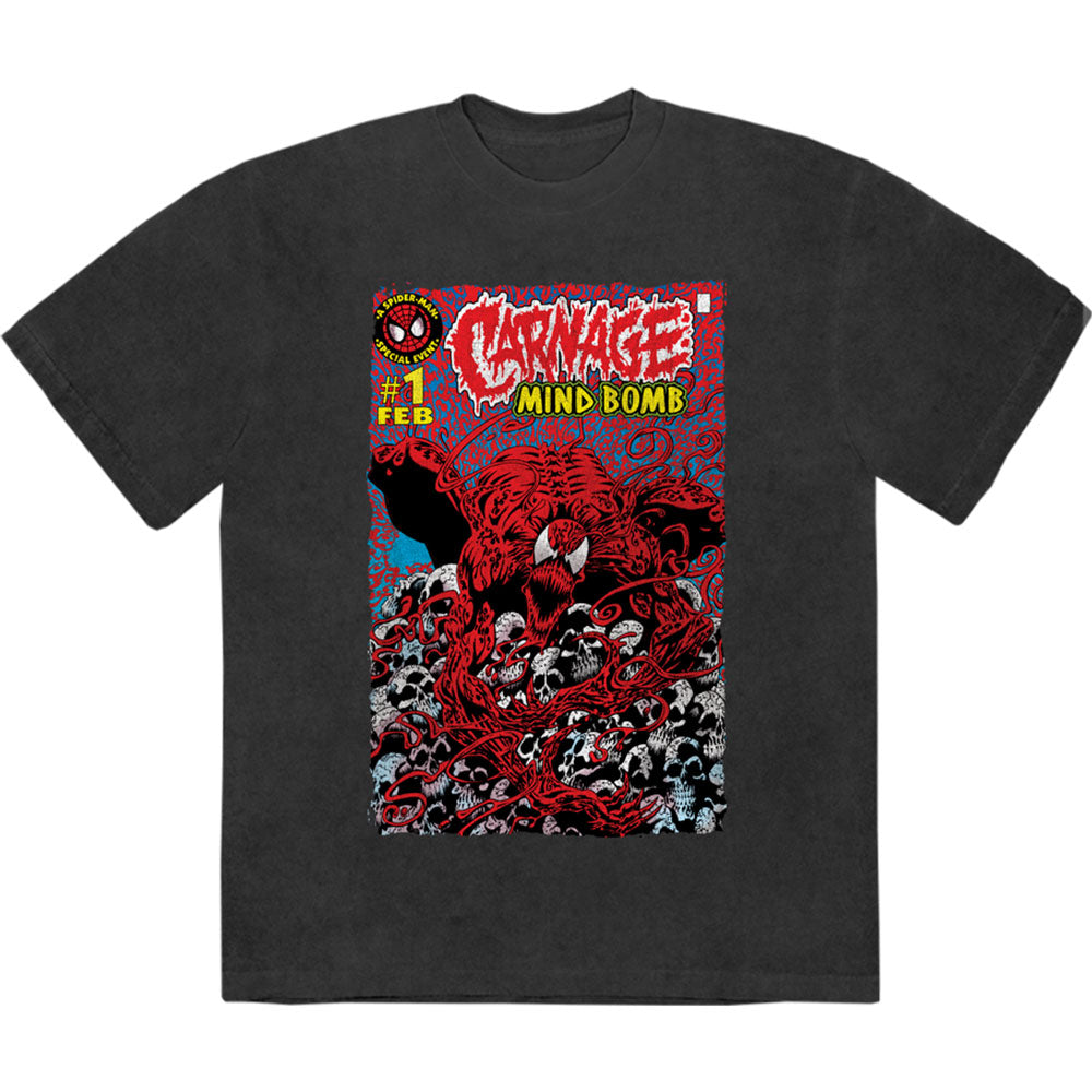 MARVEL COMICS - CARNAGE MIND BOMB - Stone Wash T-Shirt Black