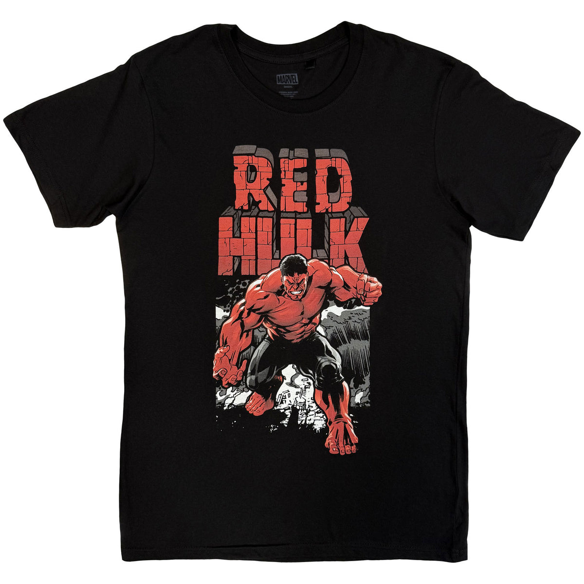 MARVEL COMICS - RED HULK COMIC - T-Shirt Black