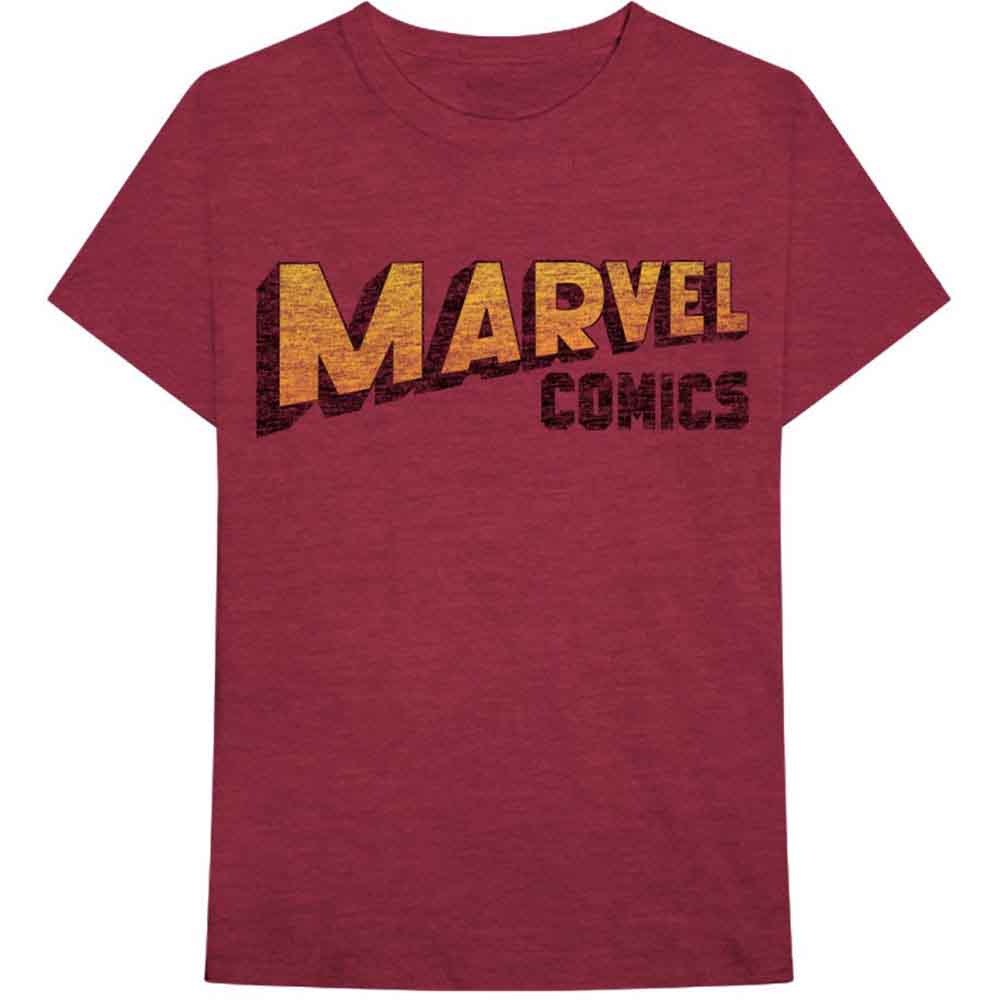 MARVEL COMICS - WARPED LOGO - T-Shirt Red