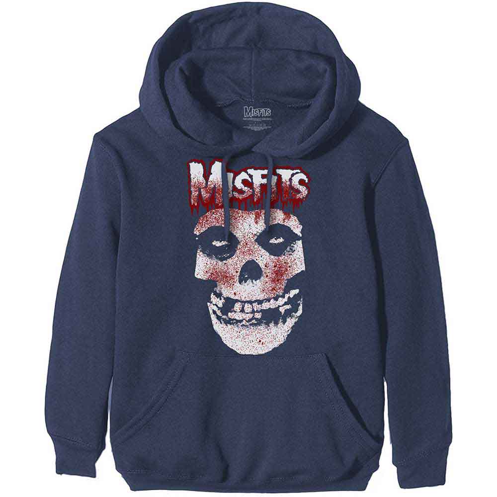 MISFITS - BLOOD DRIP SKULL - Pullover Hoodie Blue