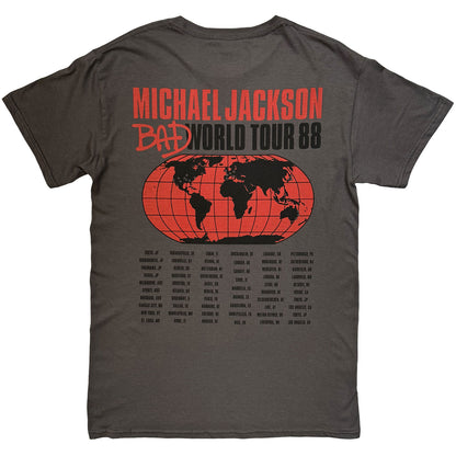 MICHAEL JACKSON - BAD WORLD TOUR '88 - T-Shirt Grey