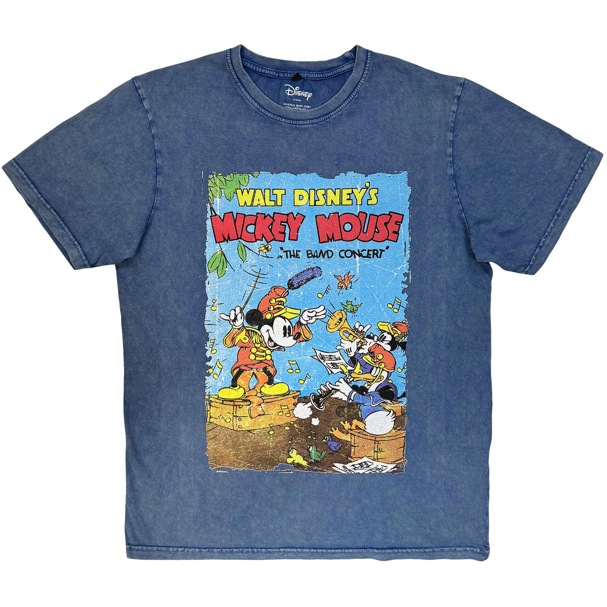 DISNEY - MICKEY THE BAND CONCERT - Stone Wash T-Shirt Blue