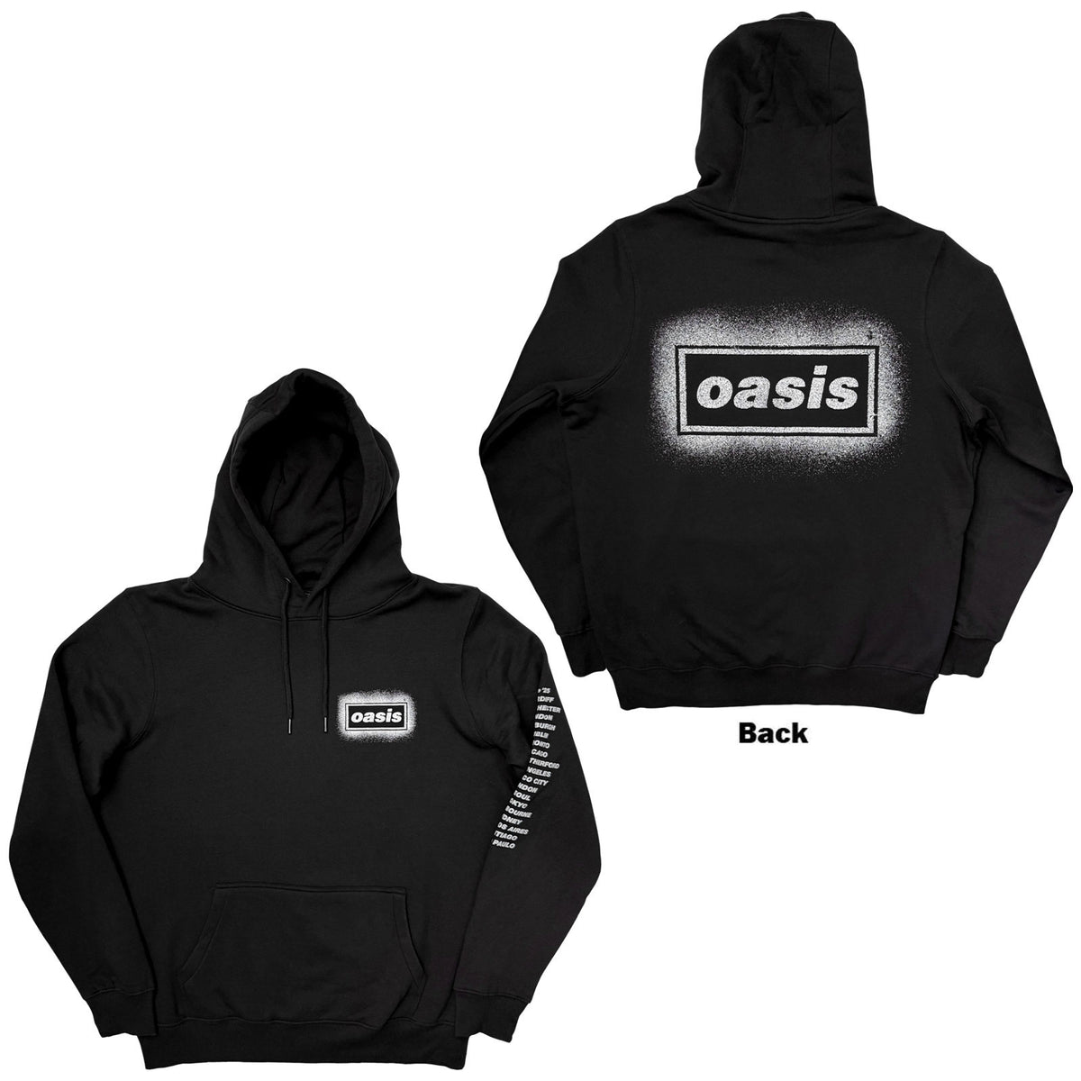 OASIS - SPRAY LIVE '25 WORLD TOUR - Pullover Hoodie Black