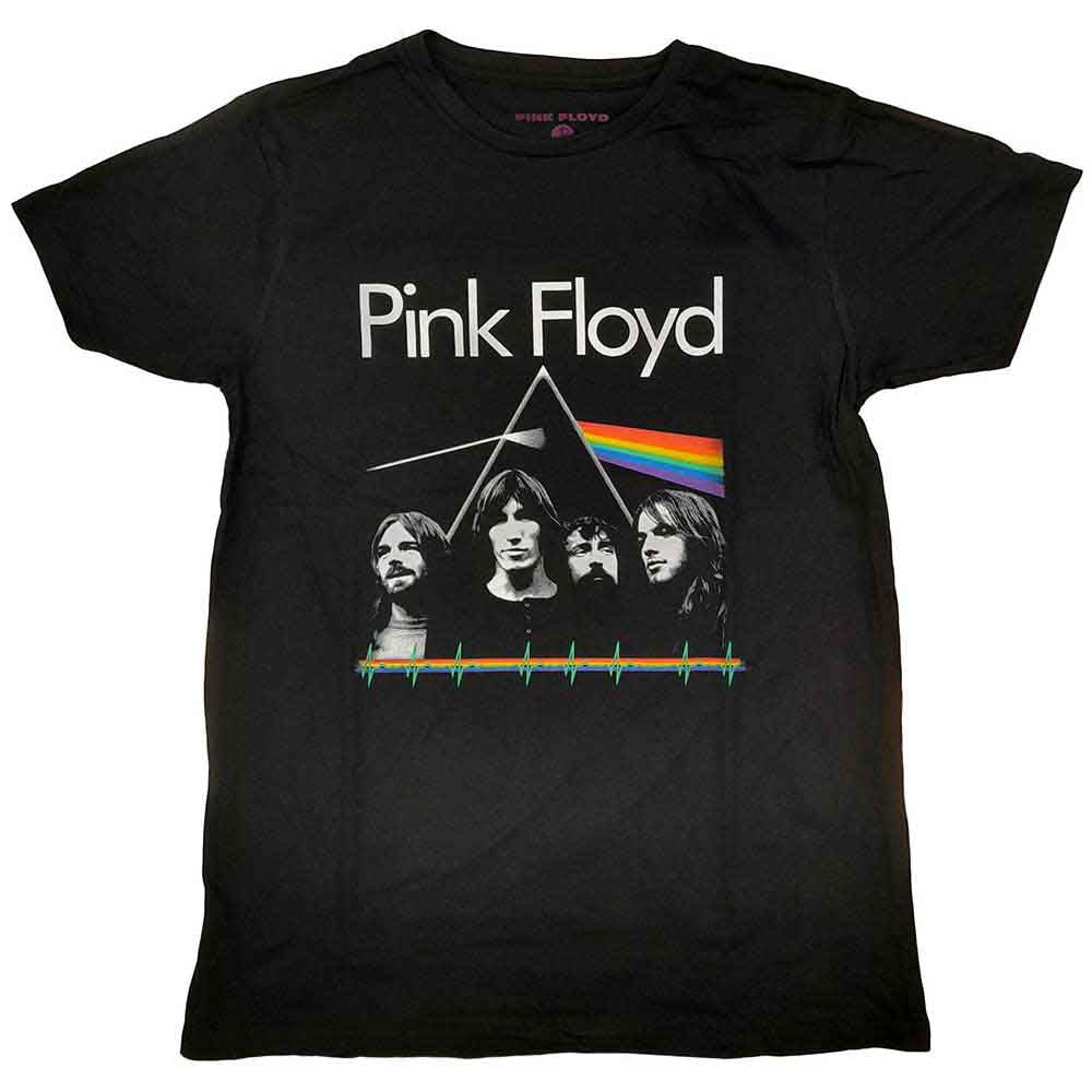 PINK FLOYD - DARK SIDE OF THE MOON BAND & PULSE - T-Shirt Black